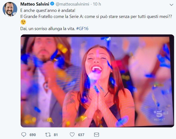 consigli tv salvini report