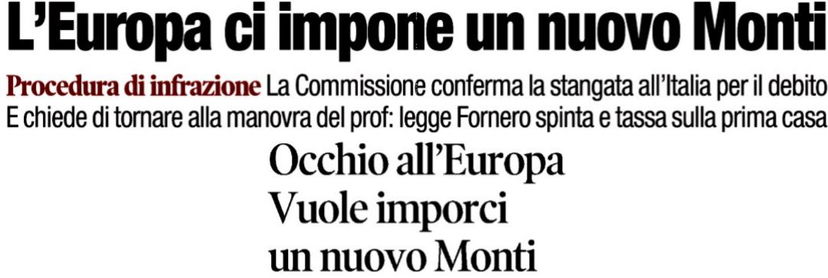 «L’Europa ci vuole imporre un nuovo Monti» article-post