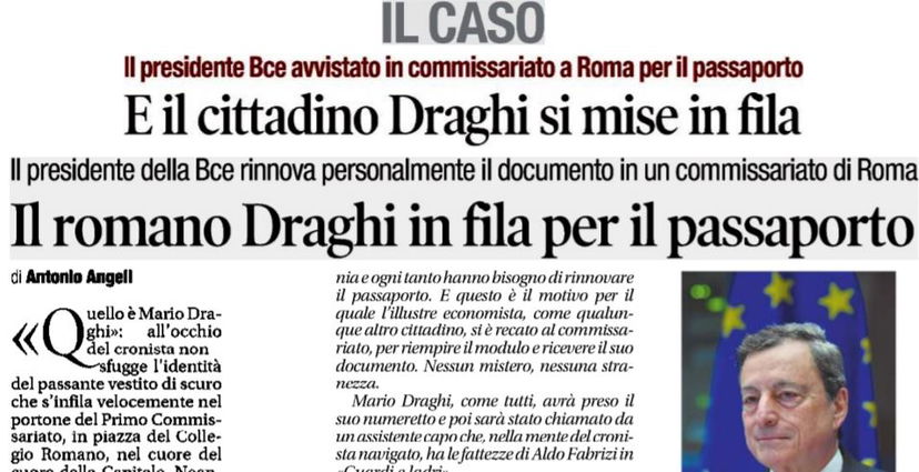 Mario Draghi in fila per il passaporto article-post