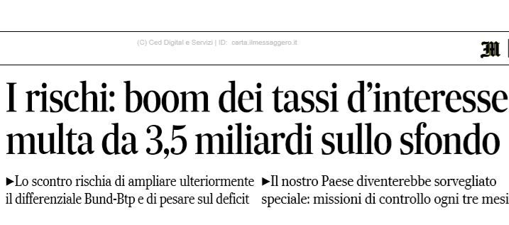 La procedura d’infrazione e la multa da 3,5 miliardi in arrivo article-post
