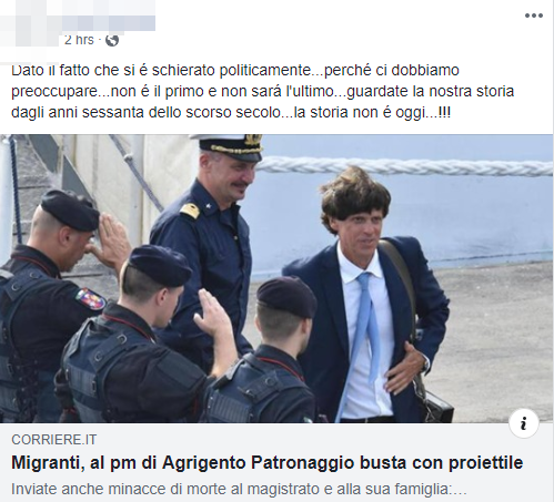 patronaggio minacce proiettile patridioti - 1