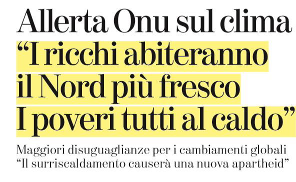 «I ricchi al Nord al fresco, i poveri al Sud al caldo» article-post