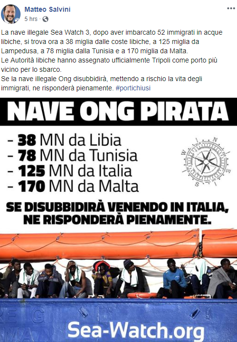 salvini sea watch vite migranti ong libia - 3