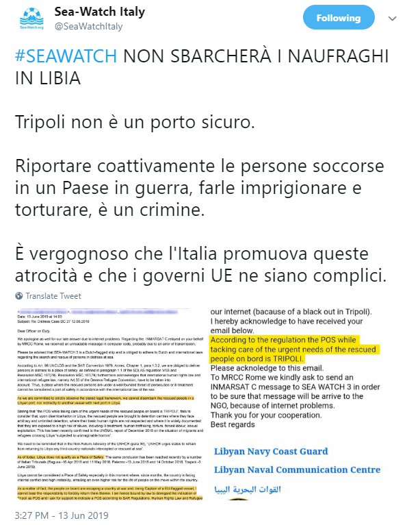 toninelli sea watch carola rackete lampedusa - 3