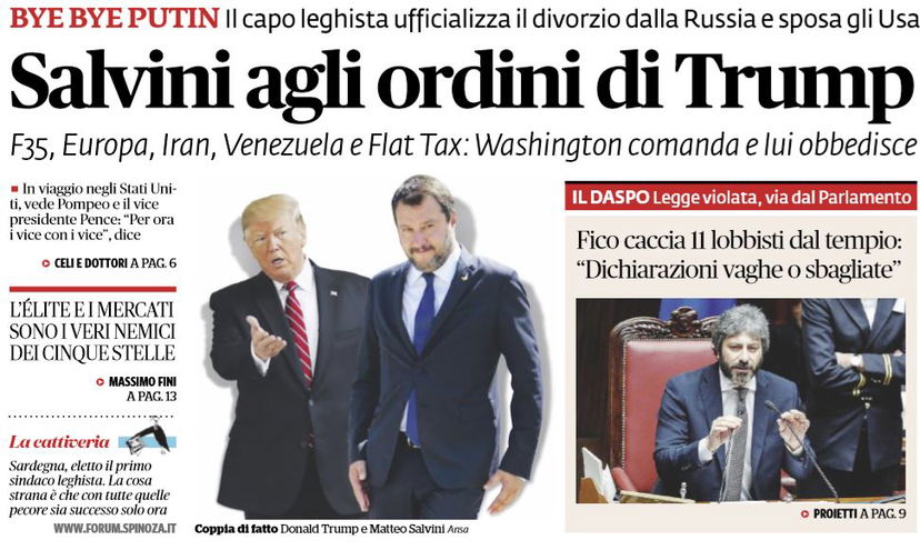 Come Travaglio smentisce il Fatto (e sé stesso) su Salvini, Trump e Putin preview