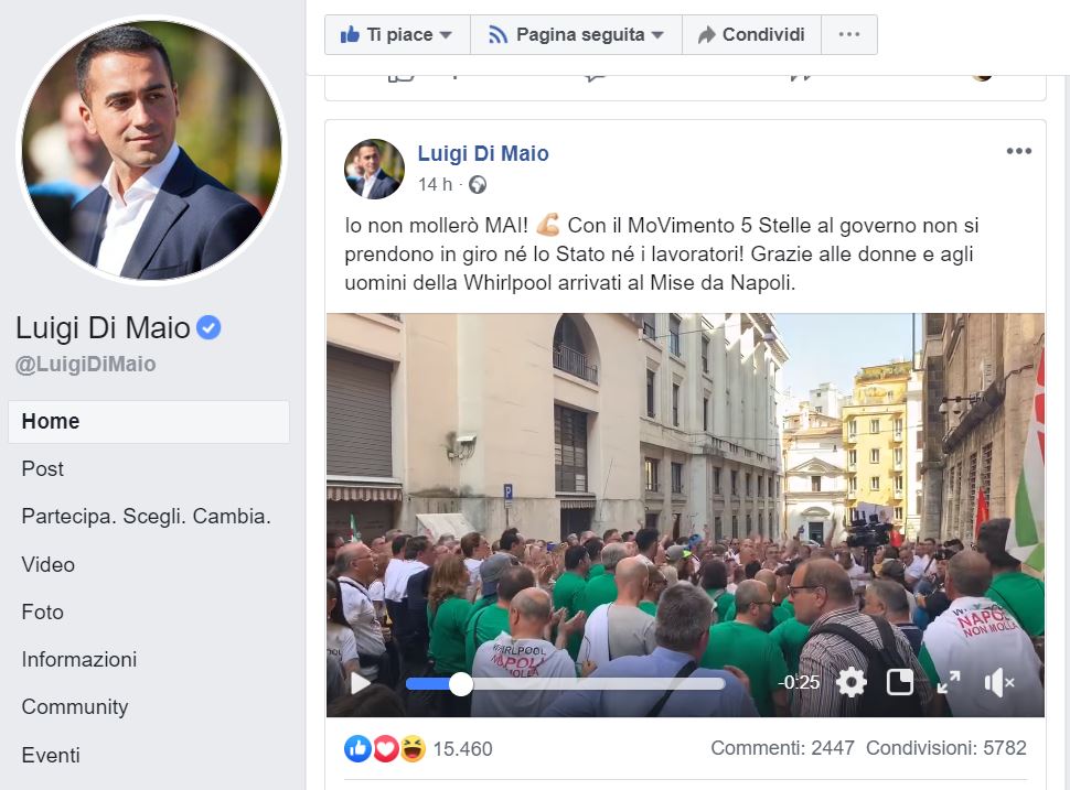 La nuova buca di Di Maio agli operai Whirlpool article-post