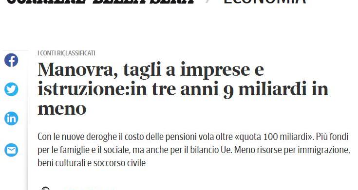4 miliardi tagli scuola