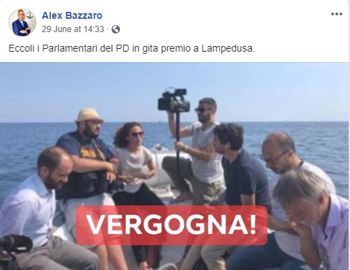 alex bazzaro fotomontaggio sea watch gommone -2