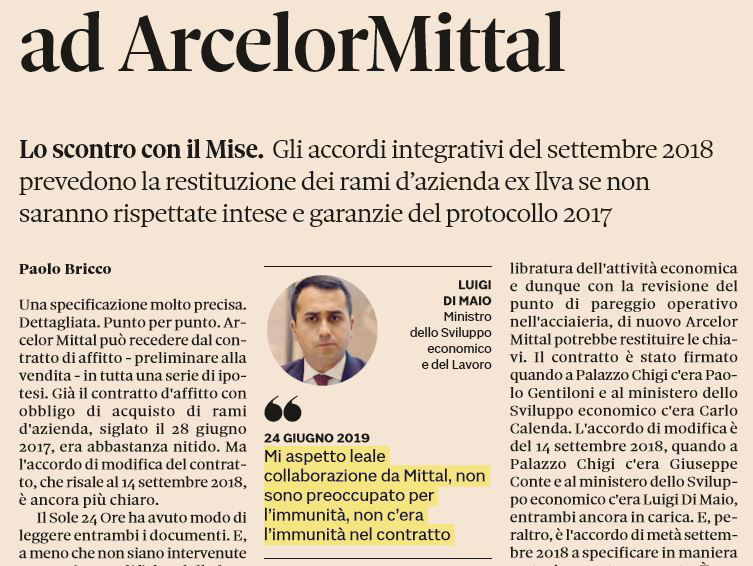 di maio arcelor mittal