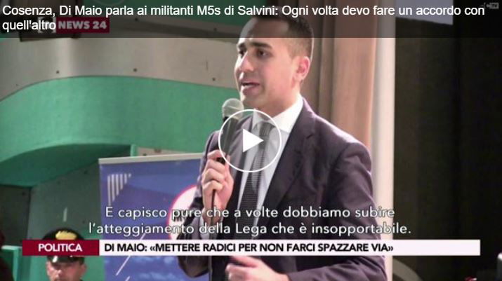 di maio sms salvini