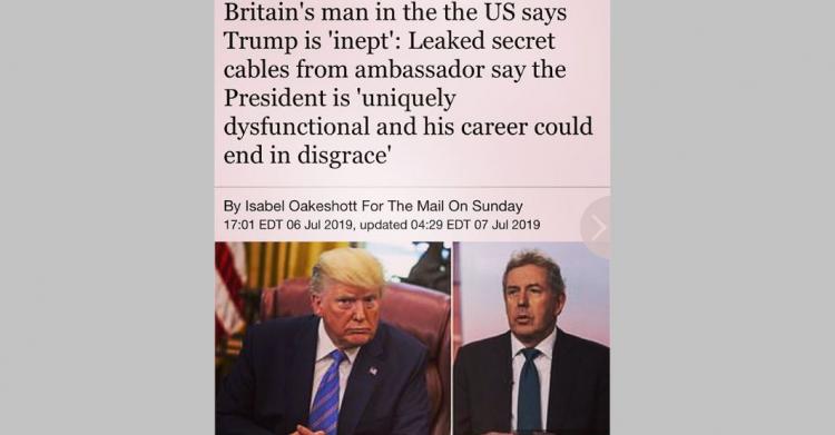 diplomatic cable trump darroch