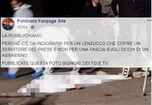 La bufala della foto del cadavere di Mario Cerciello Rega sotto un lenzuolo article-post