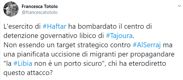 Il complottone del centro di detenzione Libico bombardato per farci credere che la Libia non è un porto sicuro article-post
