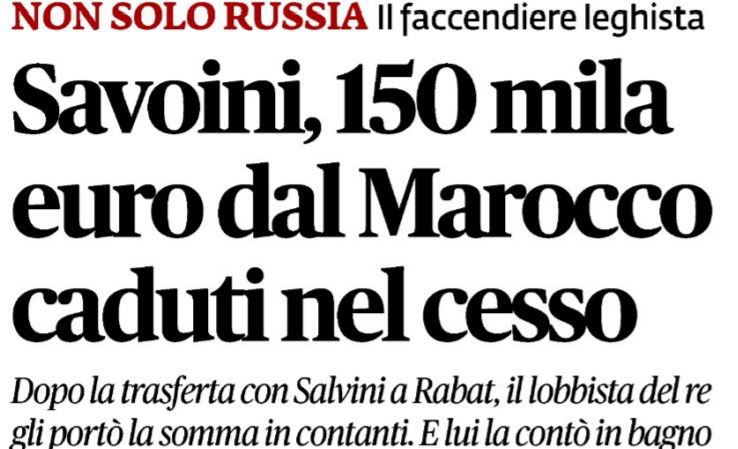 gianluca savoini 150mila euro cesso