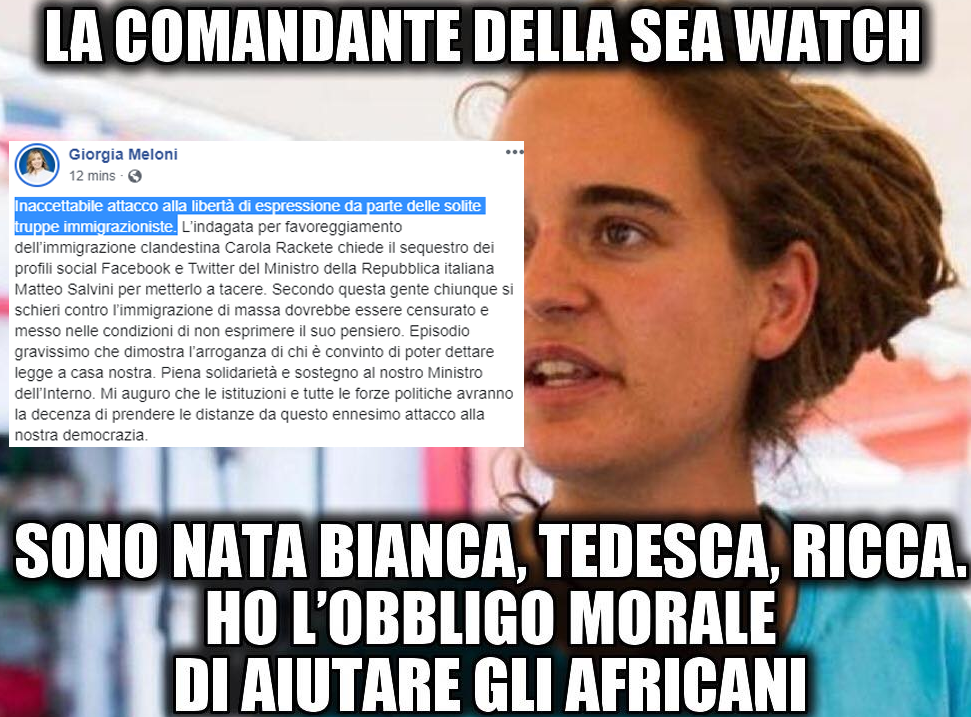 Il senso di Giorgia Meloni per la libertà di insultare Carola Rackete article-post