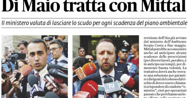 ilva immunità di maio