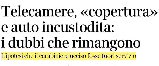 Mario Cerciello Rega: senza pistola perché fuori servizio? article-post