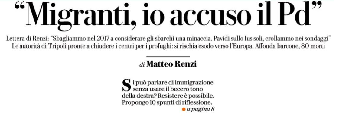 Il J’accuse di Matteo Renzi al PD (e a Minniti e Gentiloni) article-post