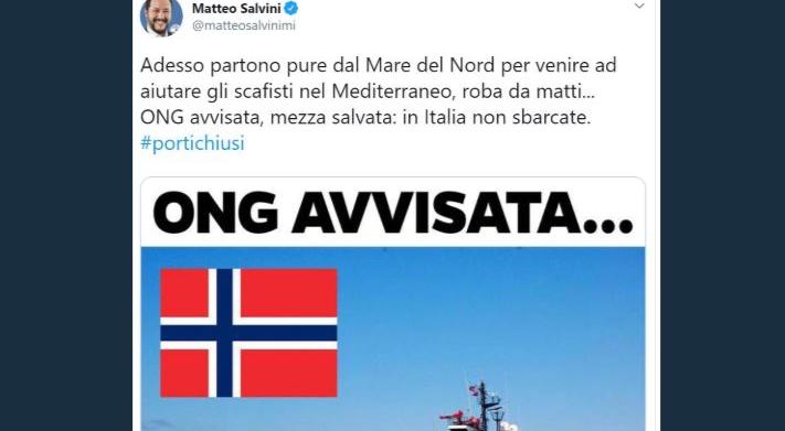 matteo salvini ocean viking