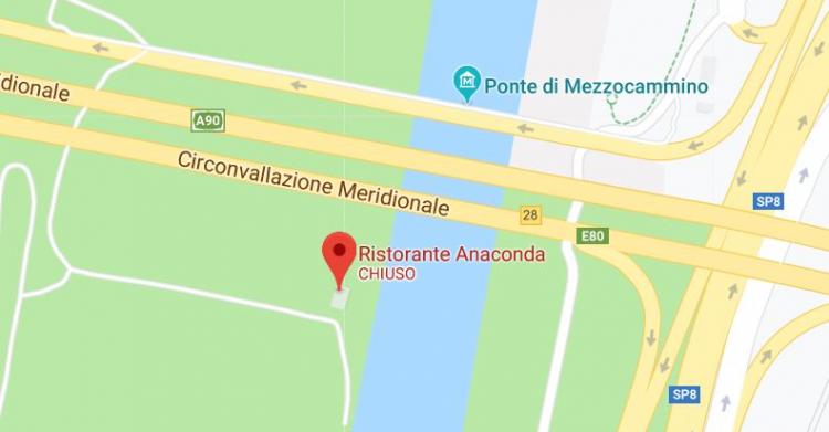 mezzocammino tevere neonato ristorante anaconda