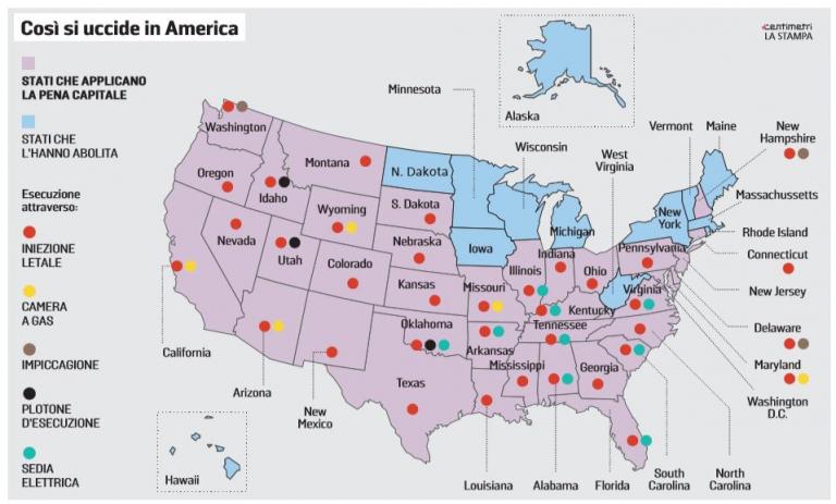 Pena di morte: come si uccide in America