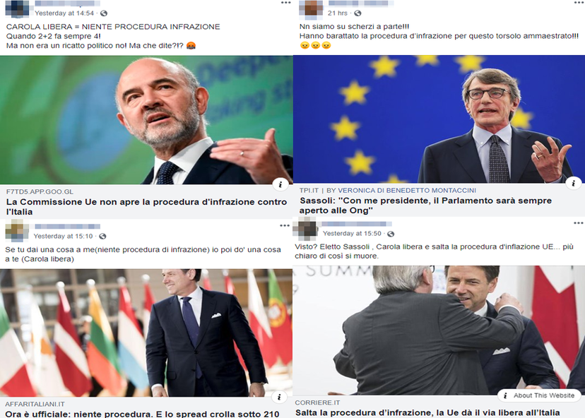 Quelli che hanno scoperto il complotto di Conte: Carola Rackete in cambio della procedura d’infrazione (e Sassoli) article-post
