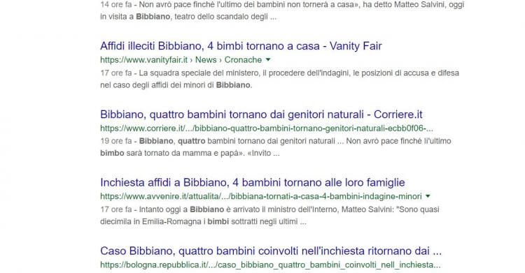 quattro bambini bibbiano
