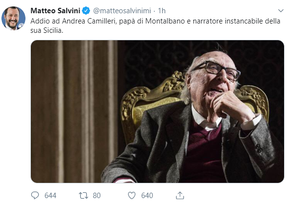 salvini camilleri morte - 1