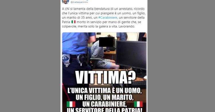 salvini foto americano bendato