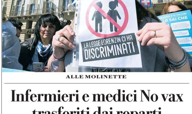 torino medici infermieri no vax