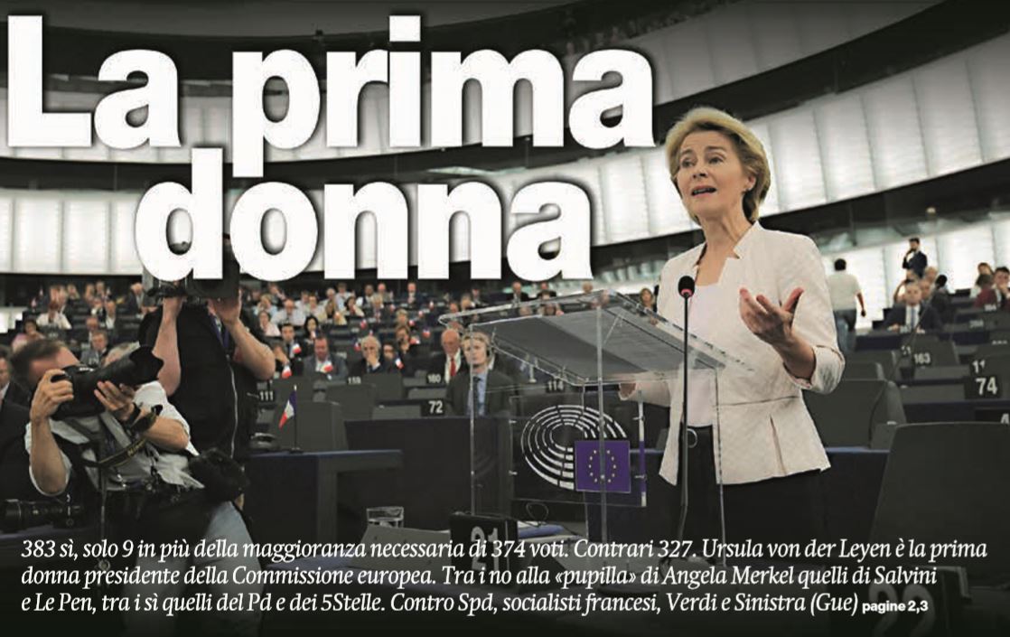 Ursula Von der Leyen alla Commissione Europea: le sconfitte parallele di M5S e Lega article-post
