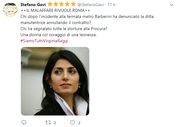 virginia raggi malaffare roma twitter - 1