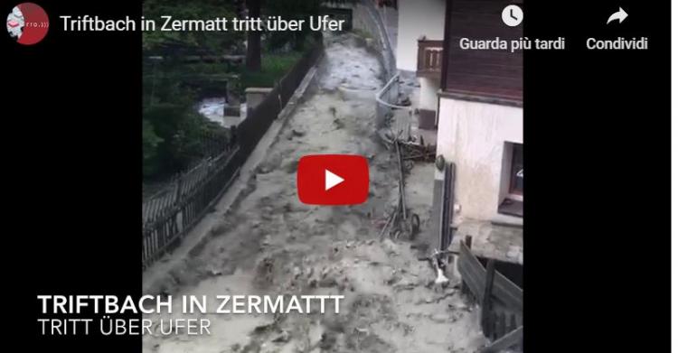 zermatt alluvione senza pioggia