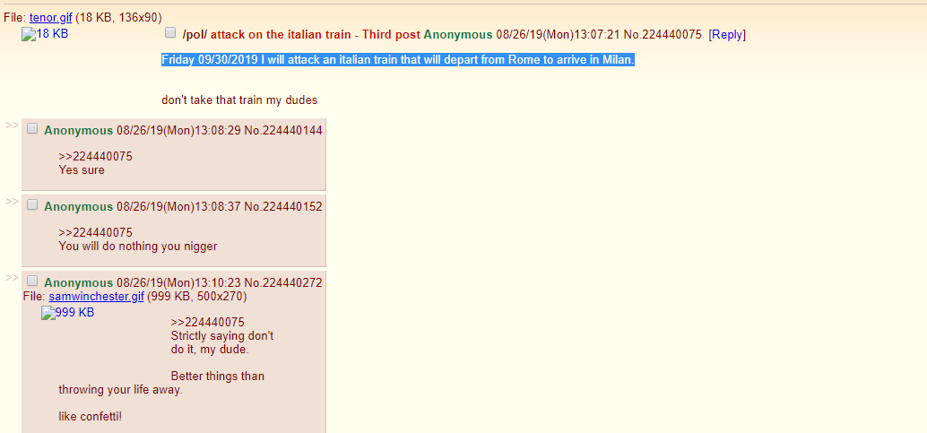 4chan anon italia minacce terrorismo attacco - 7