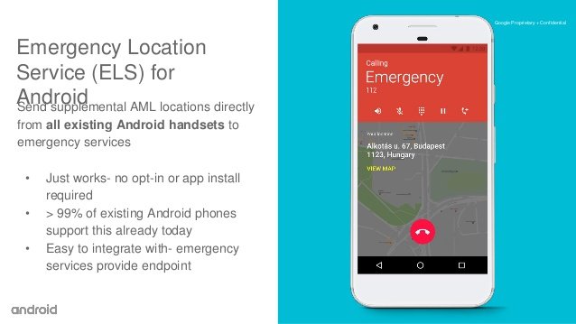 Els (Emergency Location Service) e Aml (Advanced Mobile Location)