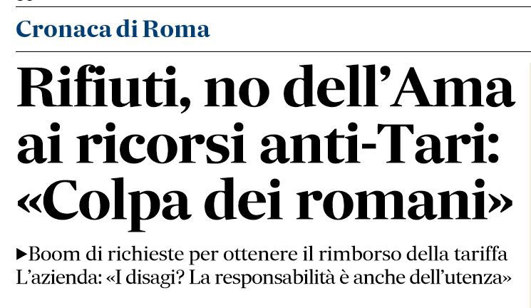 L’Ama dà la colpa ai romani per la monnezza article-post