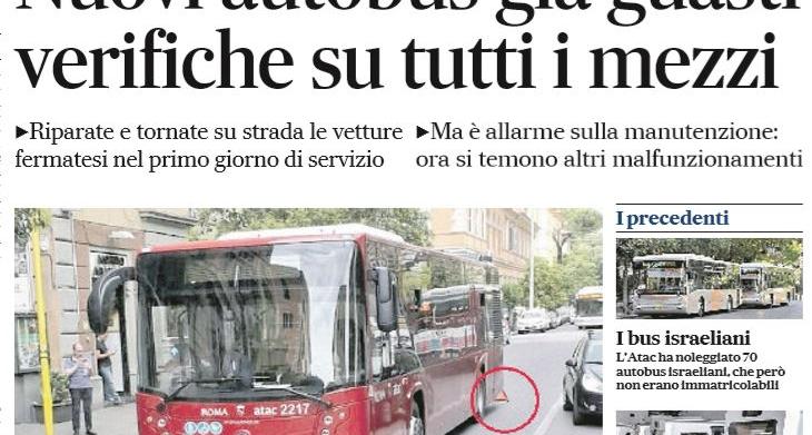 atac autobus nuovi guasti