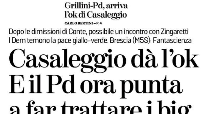 casaleggio governo pd m5s