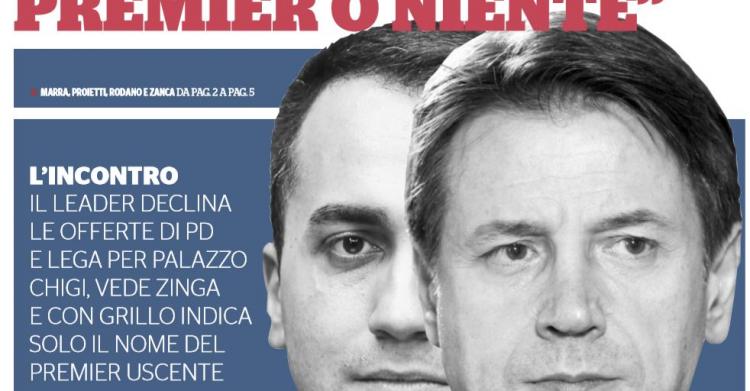 di maio cena zingaretti conte