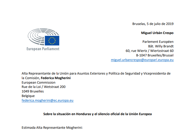 honduras parlamento europeo