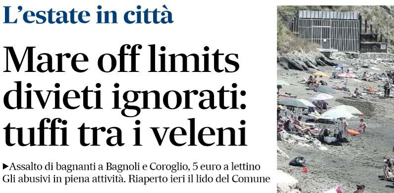 Lettino, ombrellone e cancro compreso: solo 5 euro a Bagnoli article-post