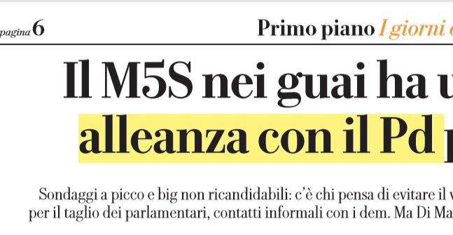 Il M5S nei guai e l’ipotesi di alleanza con il PD article-post