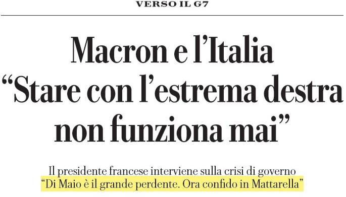 macron di maio salvini
