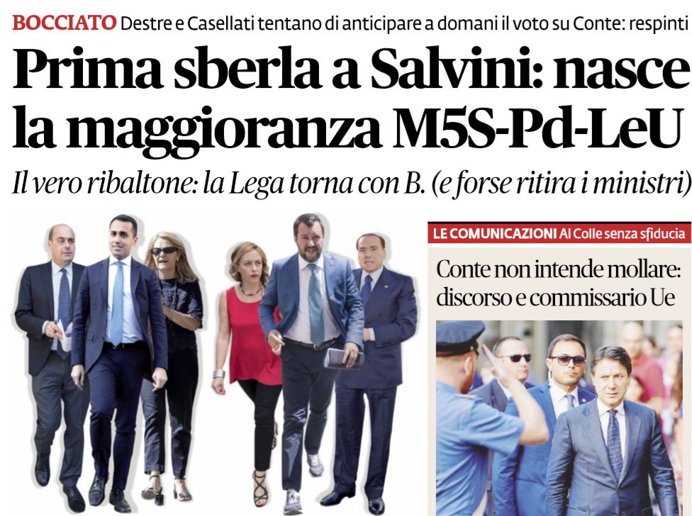 marco travaglio m5s pd leu