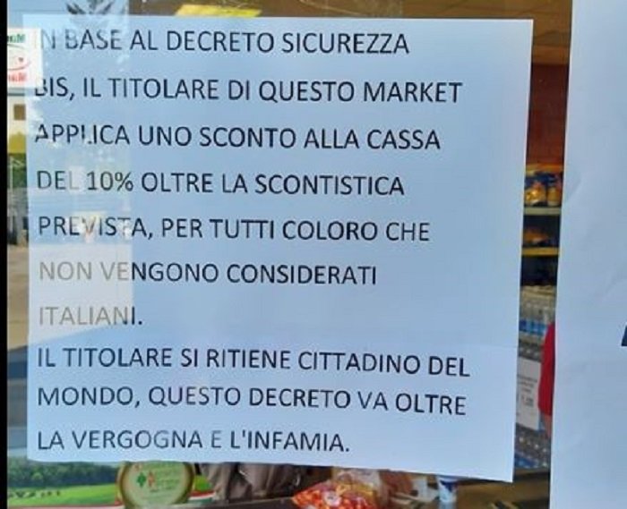 massimiliano picchietti simeva market sconto non italiani