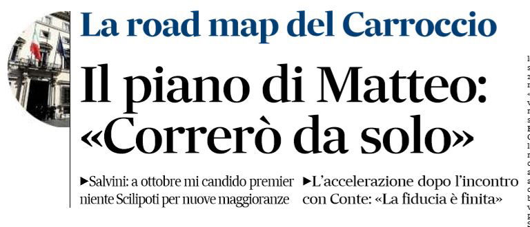 Il piano di Salvini: andare da soli alle elezioni article-post