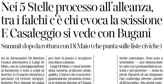 La scenetta della scissione nel M5S (che vota Salvini per tenersi la poltrona) article-post