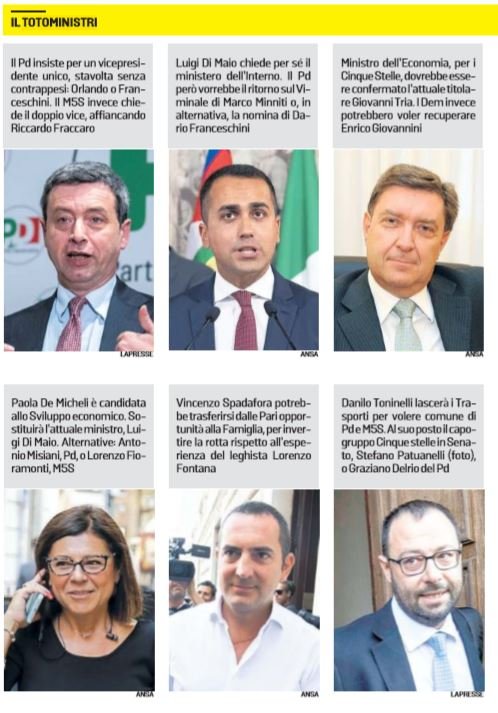totoministri governo m5s-pd 3