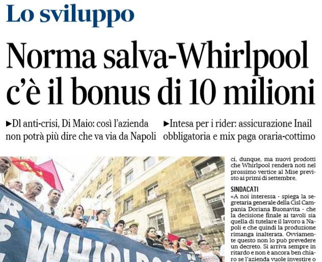 E Di Maio dà altri dieci milioni a Whirlpool article-post