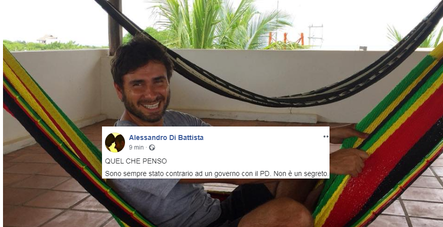 Finalmente Di Battista si risveglia e va all’attacco del PD (e quindi del M5S) article-post